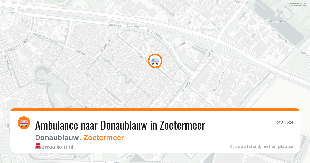 Ambulance naar Donaublauw in Zoetermeer — 2 apr 2026
