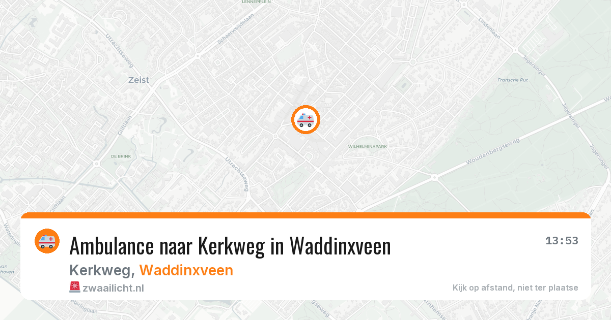 Ambulance naar Kerkweg in Waddinxveen — 29 jan 2026