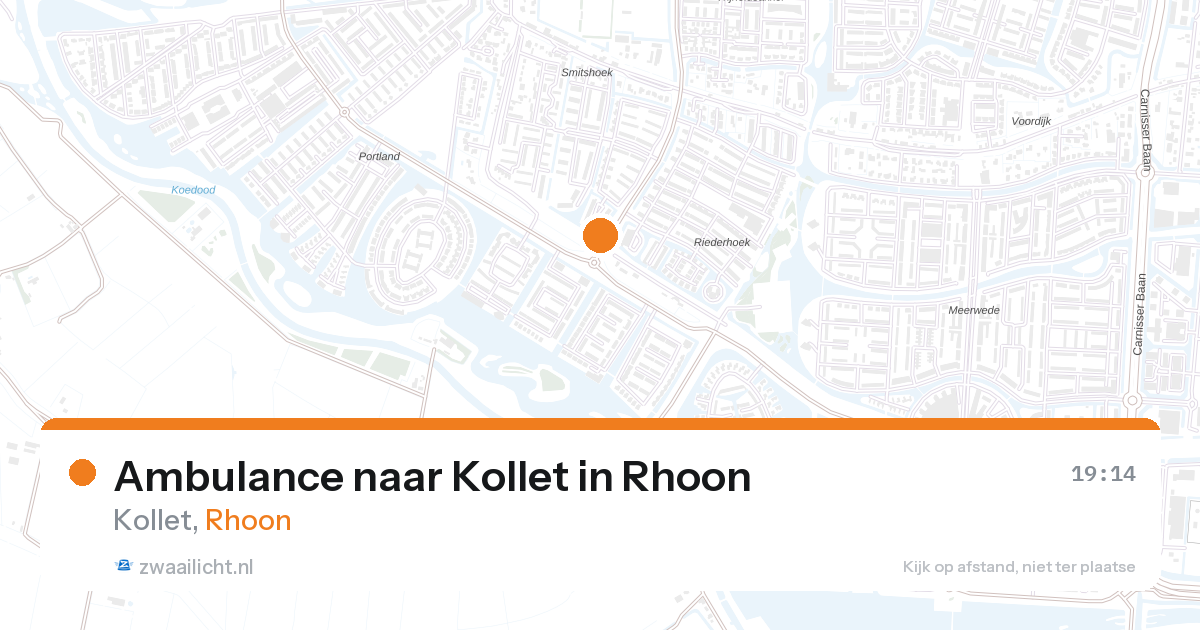 Ambulance naar Kollet in Rhoon — 16 jul 2026