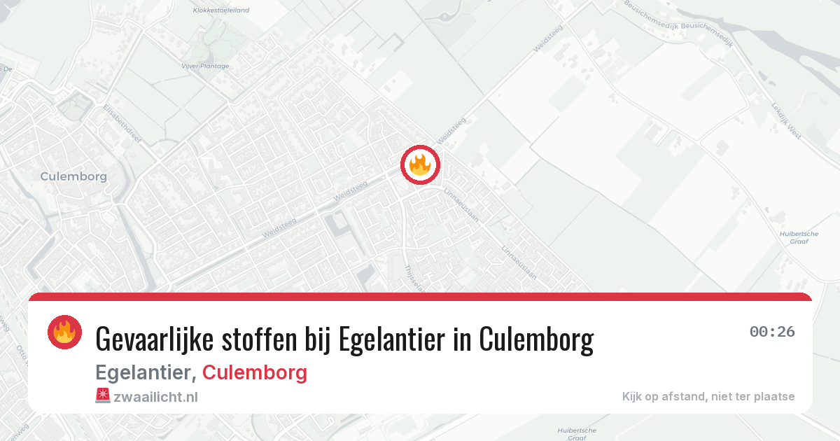 Gevaarlijke stoffen bij Egelantier in Culemborg — 14 jun 2026