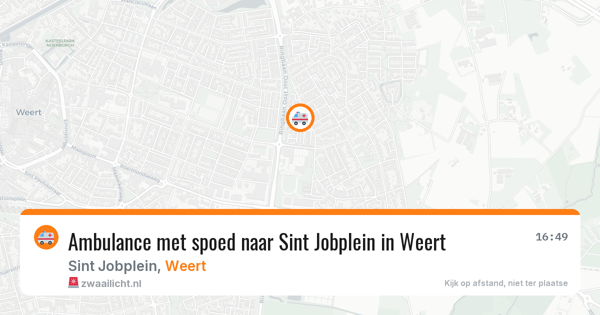 Ambulance met spoed naar Sint Jobplein in Weert — 3 aug 2026