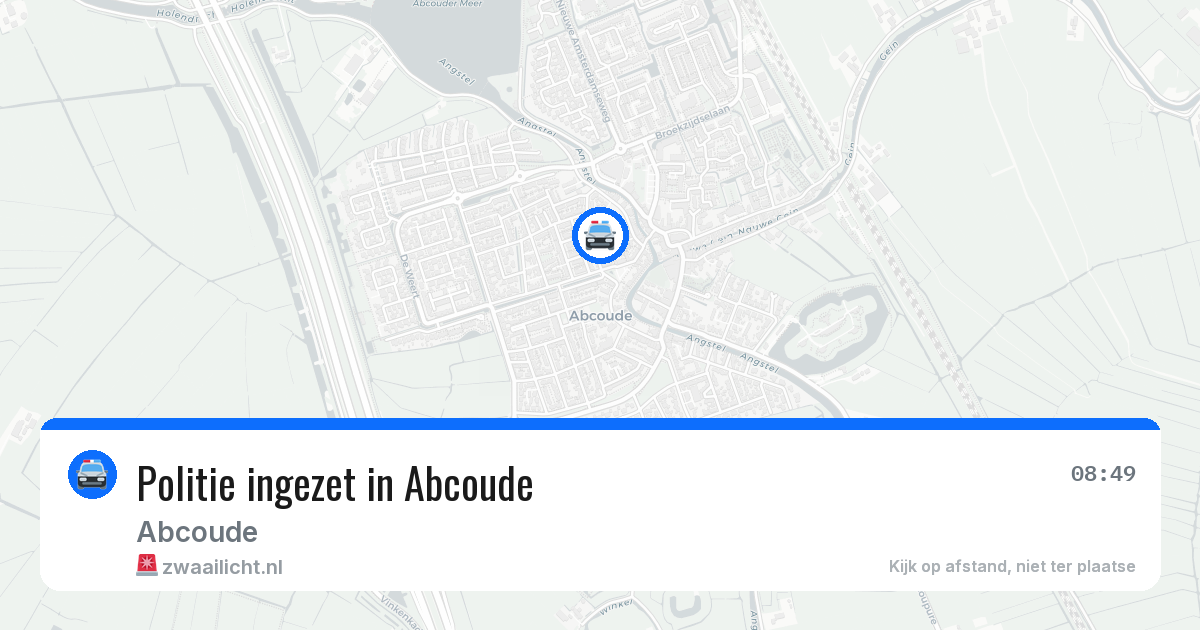Politie ingezet in Abcoude — 26 mrt 2026 | 🚨 Zwaailicht.nl