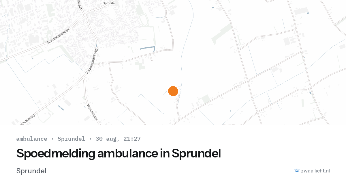 Spoedmelding ambulance in Sprundel — 30 aug 2026