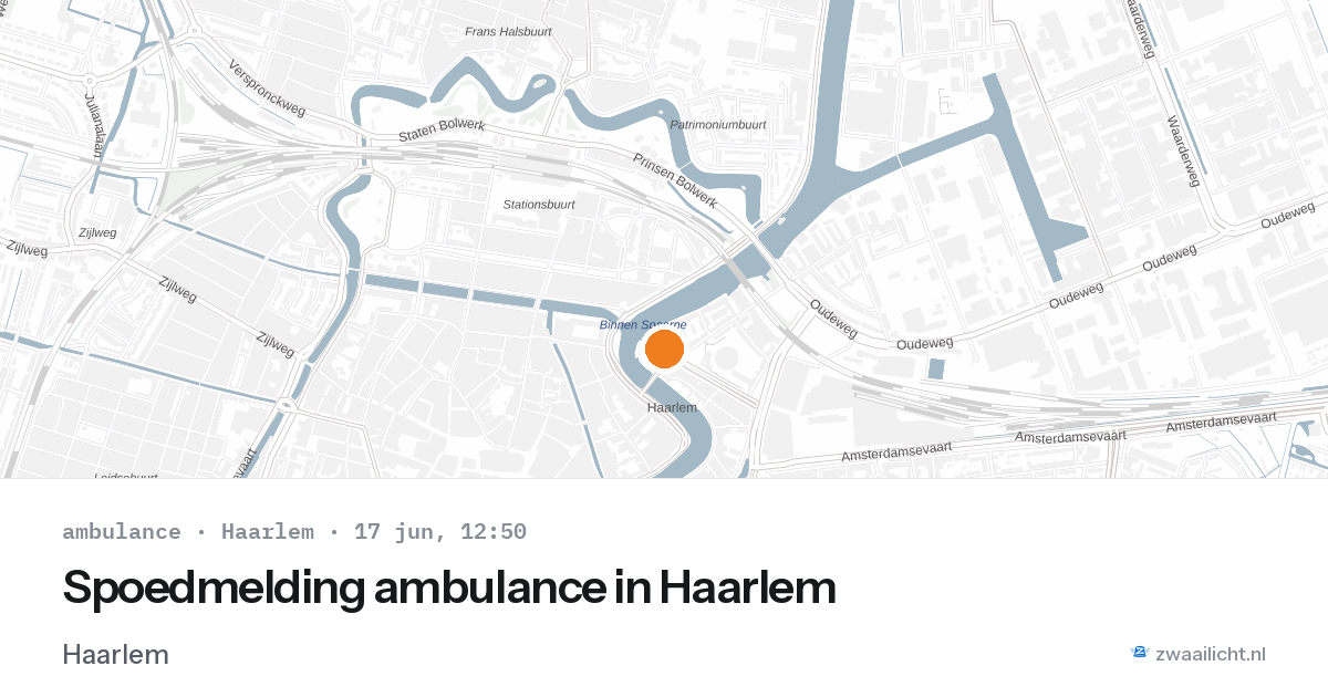 Spoedmelding ambulance in Haarlem — 17 jun 2026