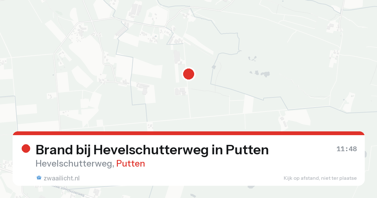 Brand bij Hevelschutterweg in Putten — 19 aug 2026