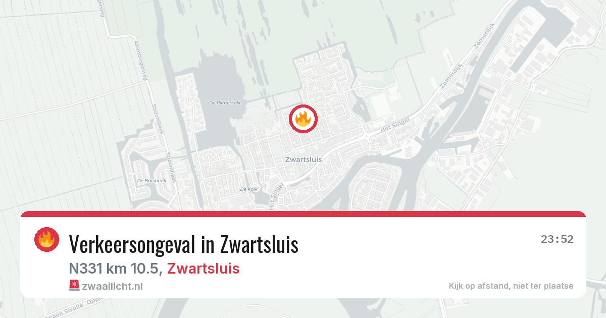 Verkeersongeval in Zwartsluis — 23 jun 2026