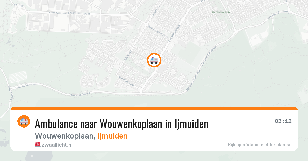 Ambulance naar Wouwenkoplaan in Ijmuiden — 12 jul 2026