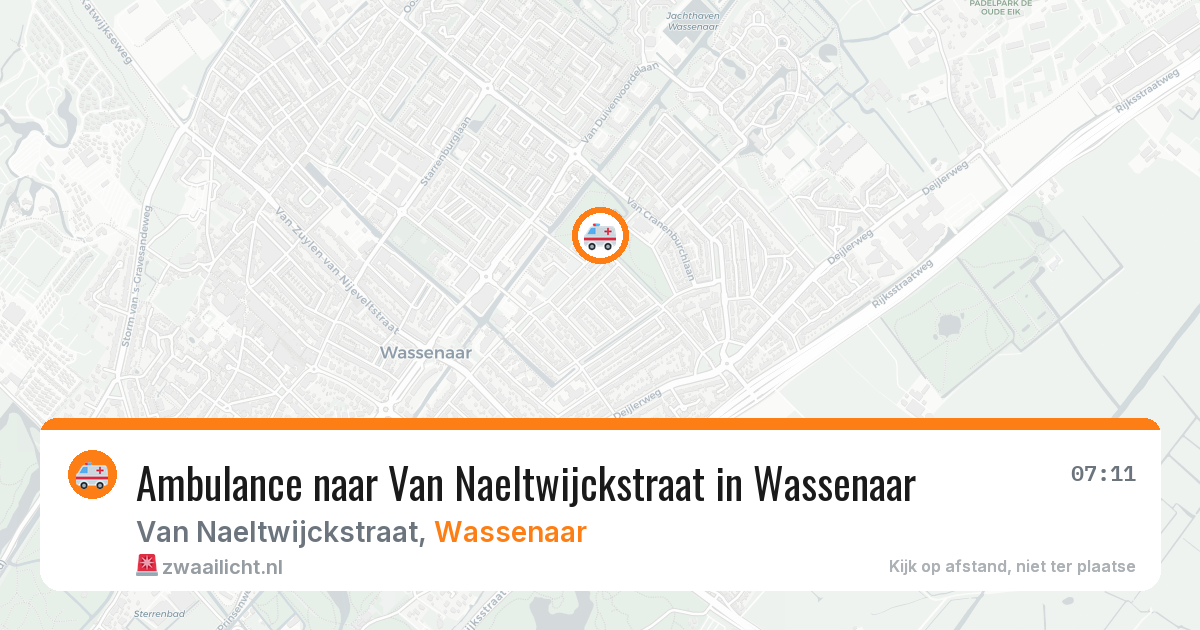 Ambulance naar Van Naeltwijckstraat in Wassenaar — 14 mei 2026