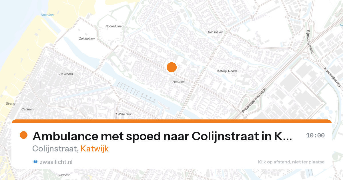 Ambulance met spoed naar Colijnstraat in Katwijk — 8 jun 2026
