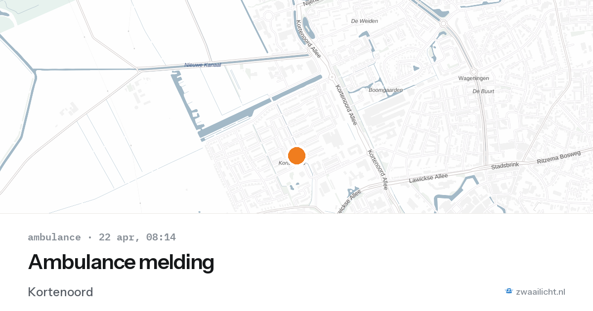 Ambulance melding — 22 apr 2026