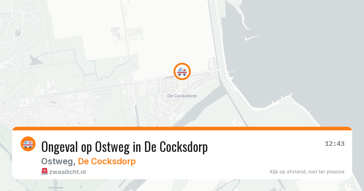 Ongeval op Ostweg in De Cocksdorp — 28 jun 2026