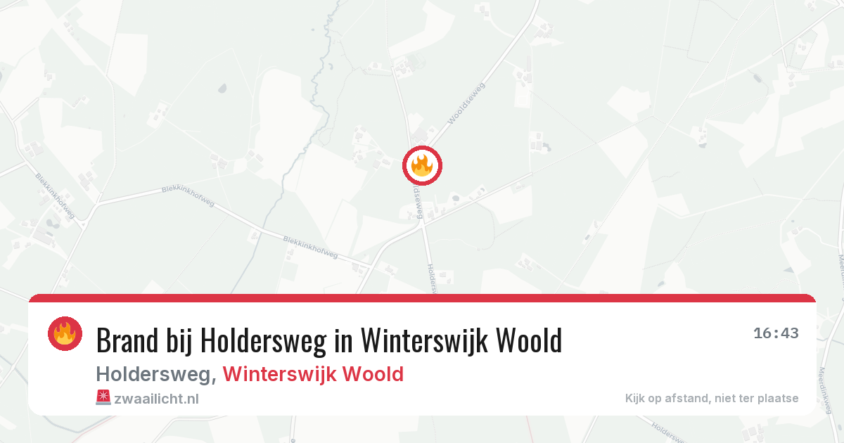 Brand bij Holdersweg in Winterswijk Woold — 19 mrt 2026