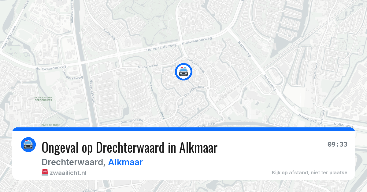 Ongeval op Drechterwaard in Alkmaar — 12 aug 2026