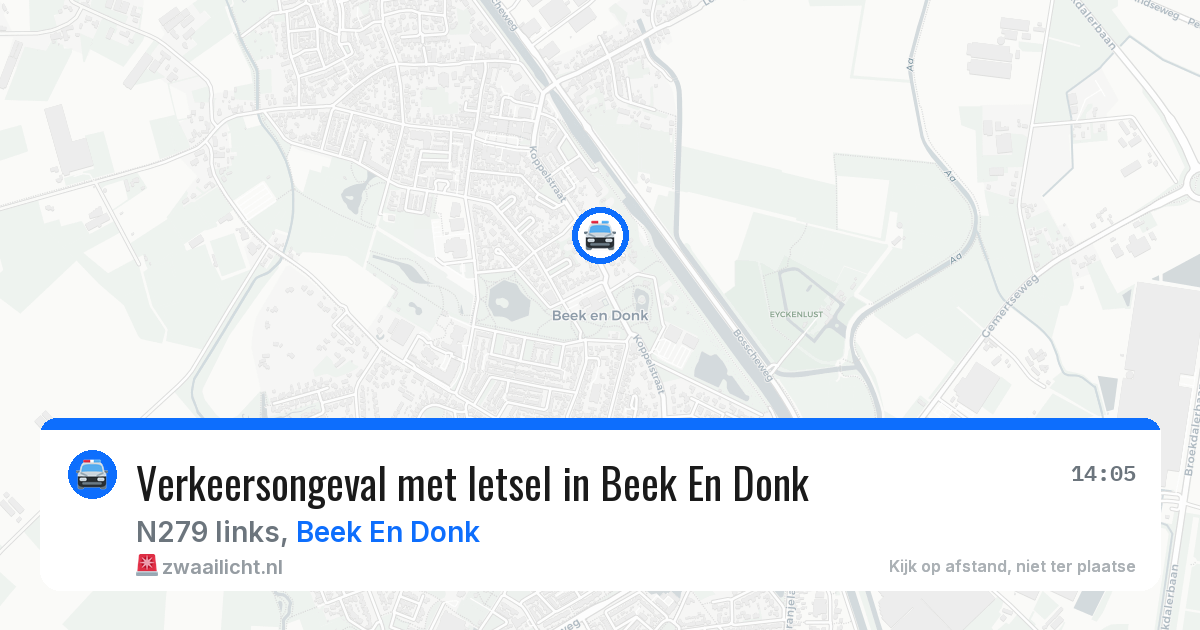Verkeersongeval met letsel in Beek En Donk — 27 mrt 2026