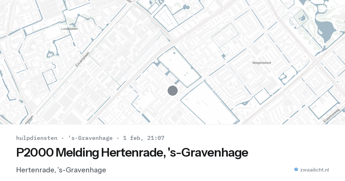 P2000 Melding Hertenrade, 's-Gravenhage — 1 feb 2026