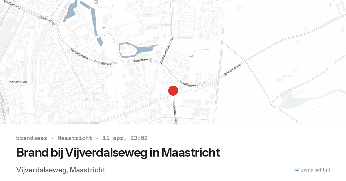 Brand bij Vijverdalseweg in Maastricht — 11 apr 2026
