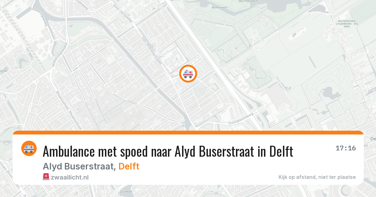 Ambulance met spoed naar Alyd Buserstraat in Delft — 31 mrt 2026