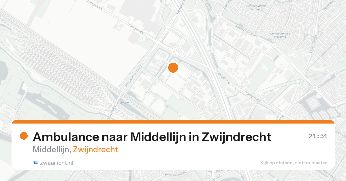 Ambulance naar Middellijn in Zwijndrecht — 1 jun 2026