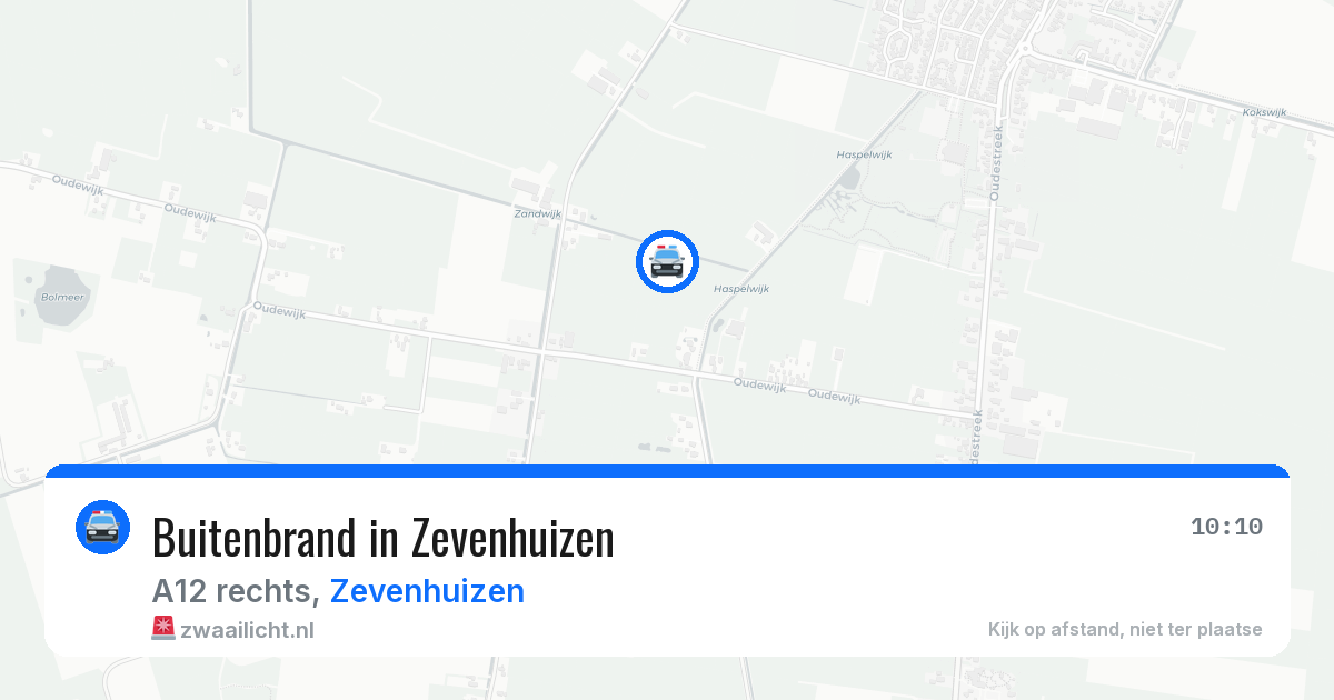 Buitenbrand in Zevenhuizen — 14 aug 2026