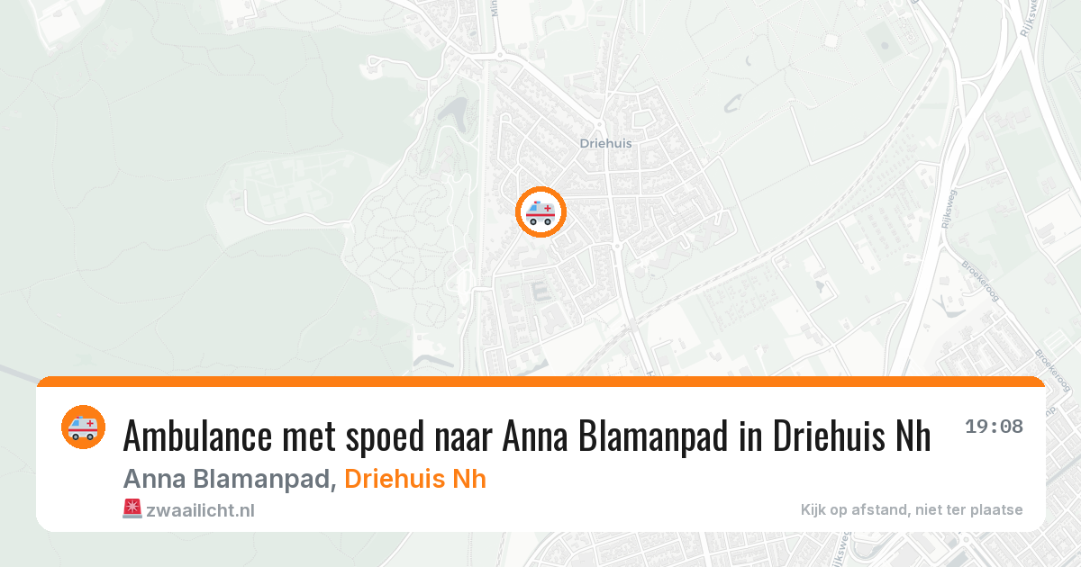 Ambulance met spoed naar Anna Blamanpad in Driehuis Nh — 27 jun 2026