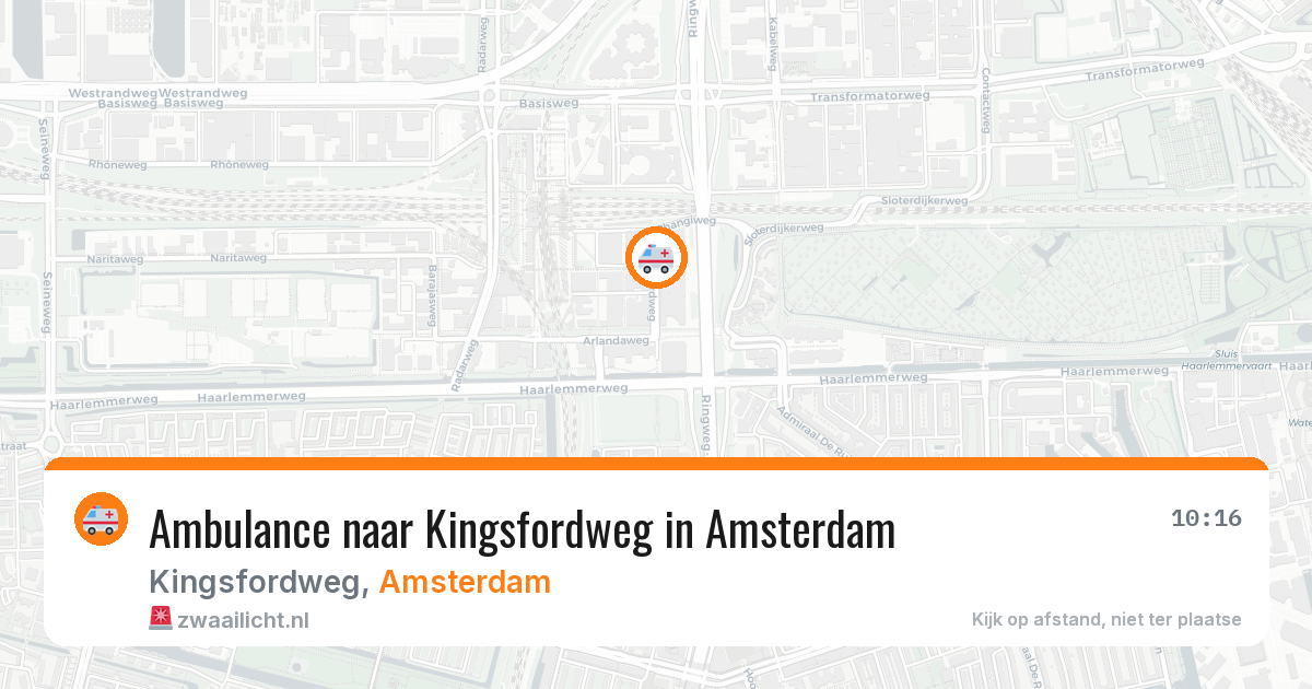 Ambulance naar Kingsfordweg in Amsterdam — 14 jul 2026