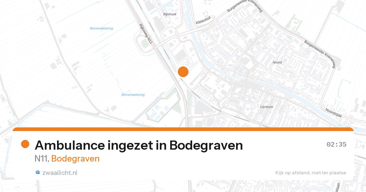 Ambulance ingezet in Bodegraven — 27 aug 2026