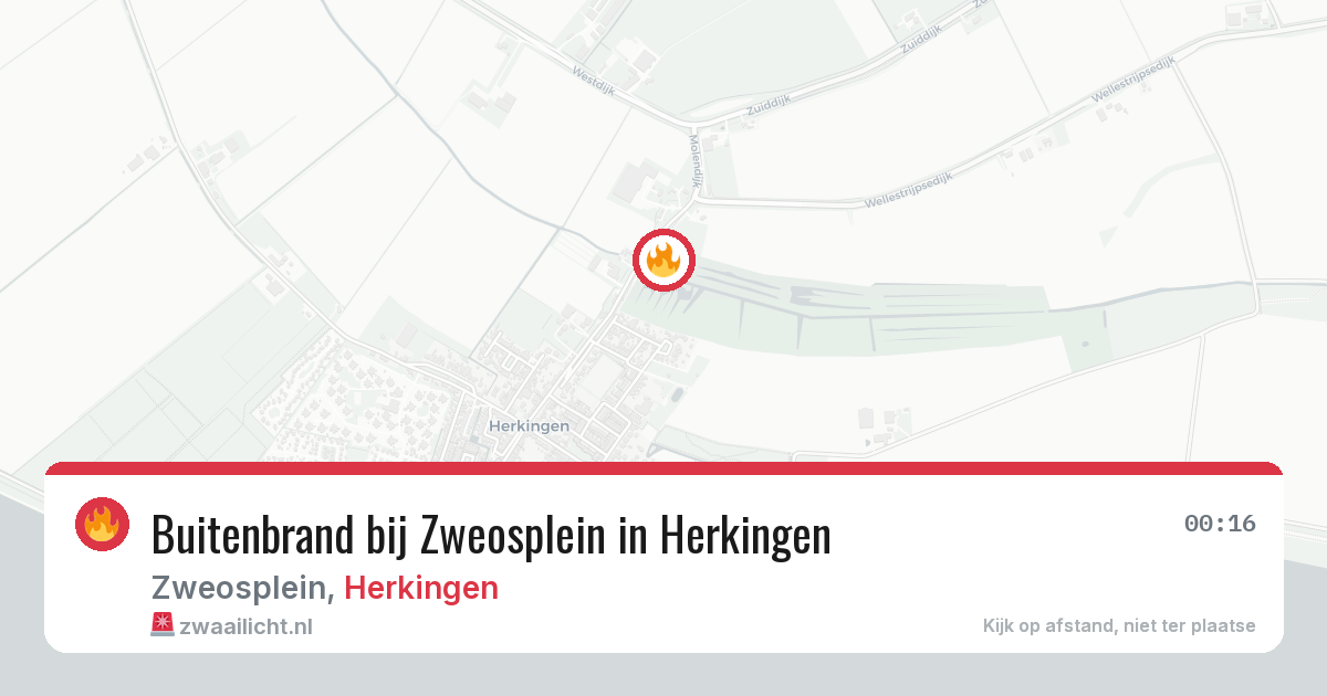 Buitenbrand bij Zweosplein in Herkingen — 1 mei 2026