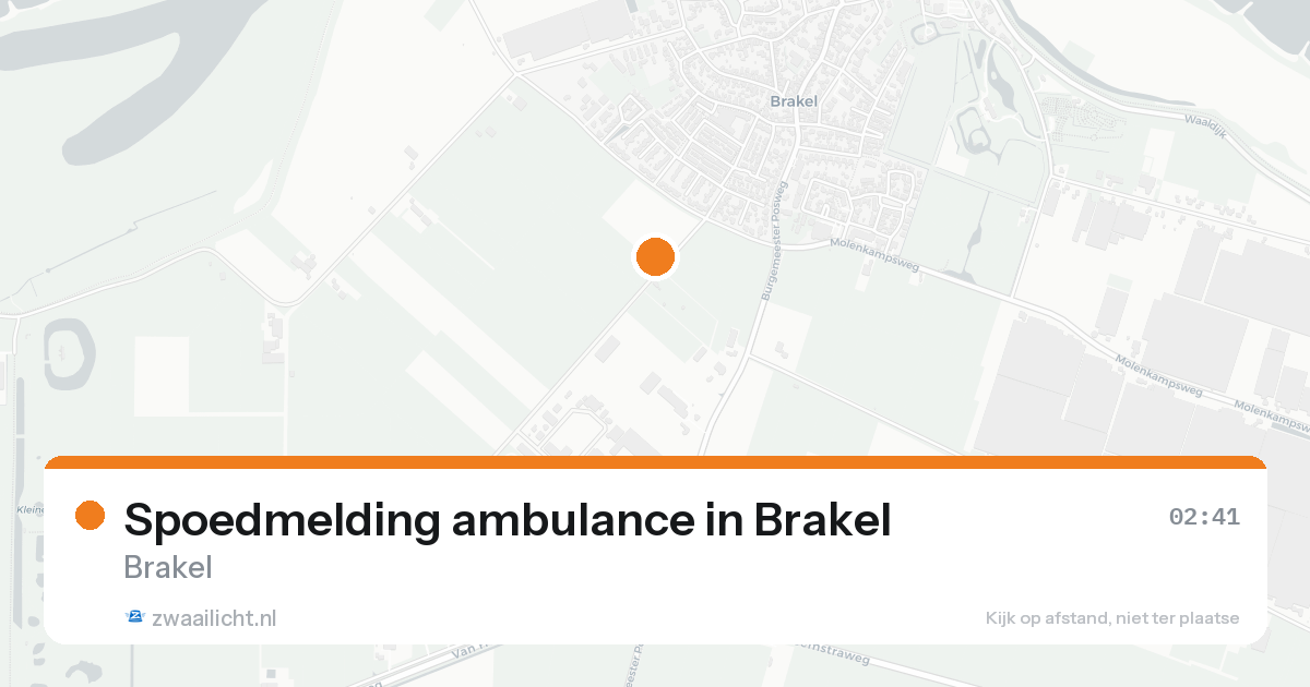 Spoedmelding ambulance in Brakel — 13 aug 2026