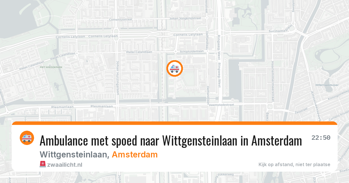 Ambulance met spoed naar Wittgensteinlaan in Amsterdam — 2 mrt 2026