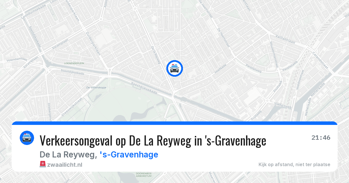 Verkeersongeval op De La Reyweg in 's-Gravenhage — 14 mei 2026