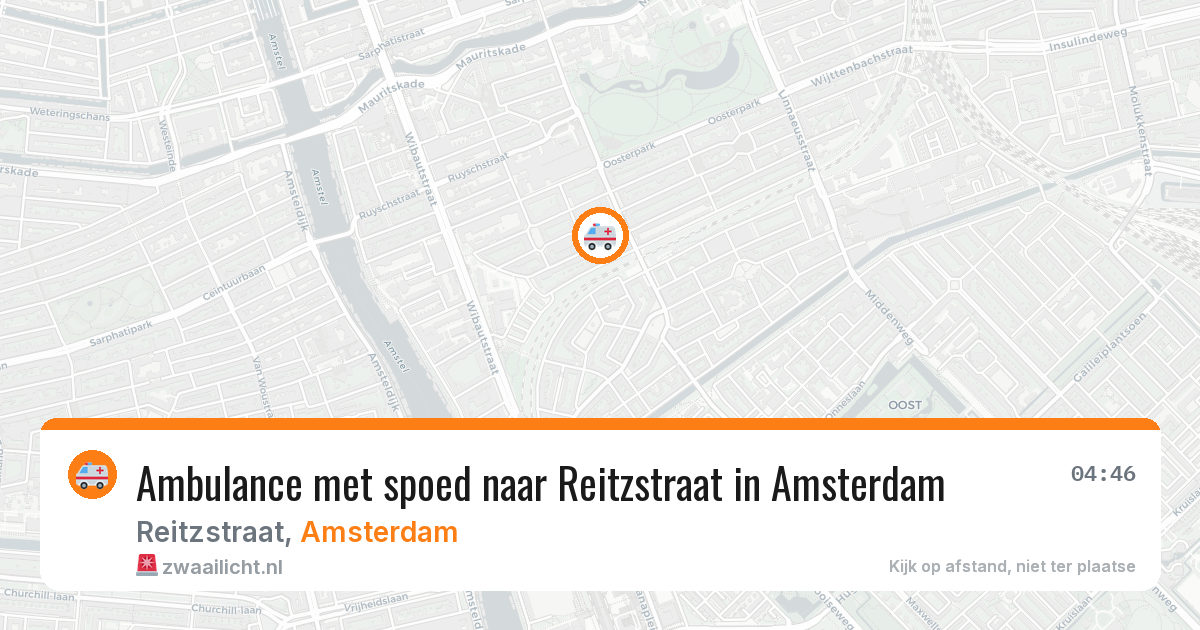 Ambulance met spoed naar Reitzstraat in Amsterdam — 31 mrt 2026