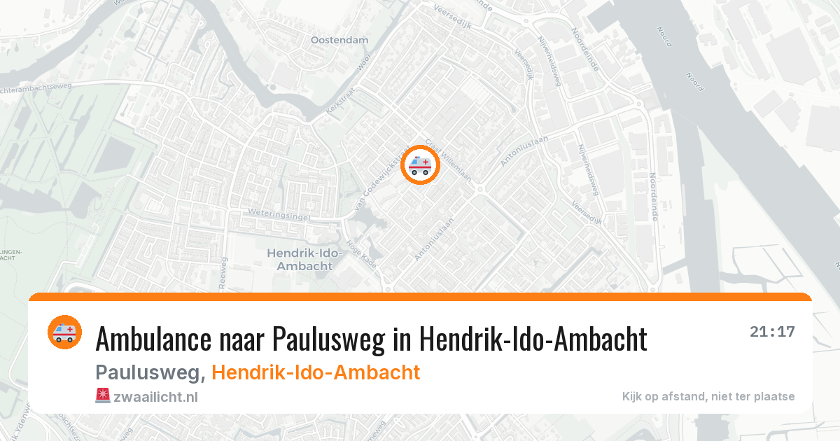 Ambulance naar Paulusweg in Hendrik-Ido-Ambacht — 24 mrt 2026