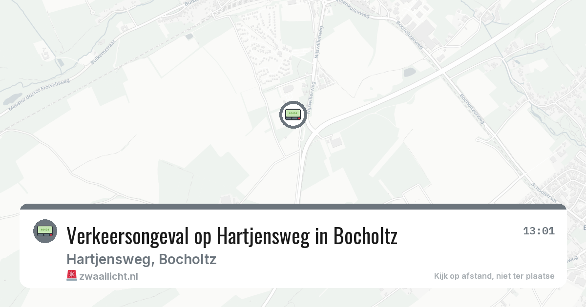 Verkeersongeval op Hartjensweg in Bocholtz — 12 jun 2026