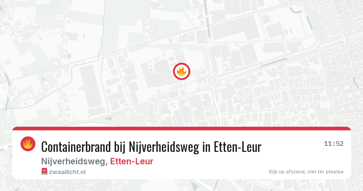 Containerbrand bij Nijverheidsweg in Etten-Leur — 12 aug 2026