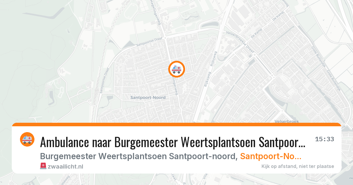 Ambulance naar Burgemeester Weertsplantsoen Santpoort-noord in Santpoort-Noord — 19 feb 2026