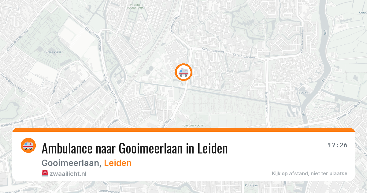 Ambulance naar Gooimeerlaan in Leiden — 25 mei 2026