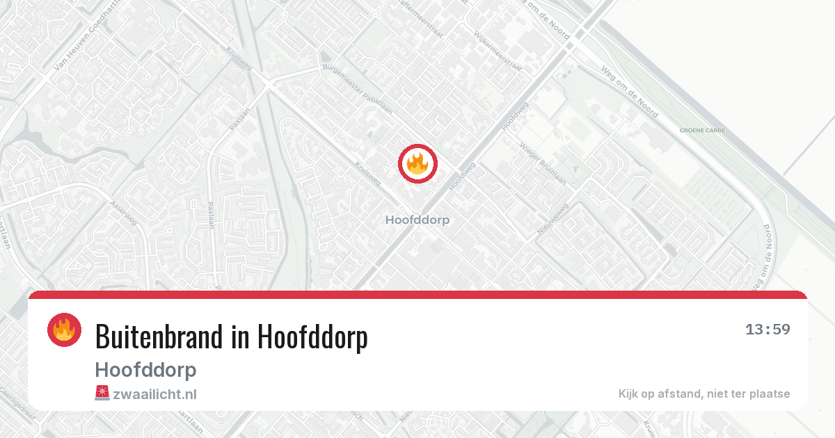Buitenbrand in Hoofddorp — 29 apr 2026