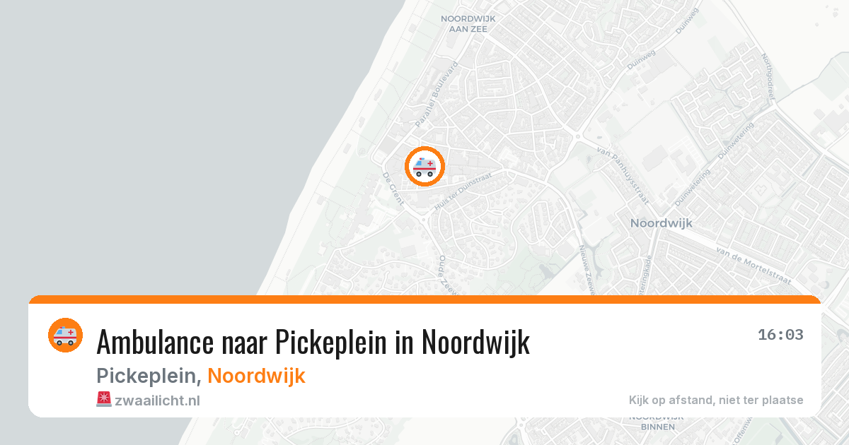 Ambulance naar Pickeplein in Noordwijk — 5 jul 2026
