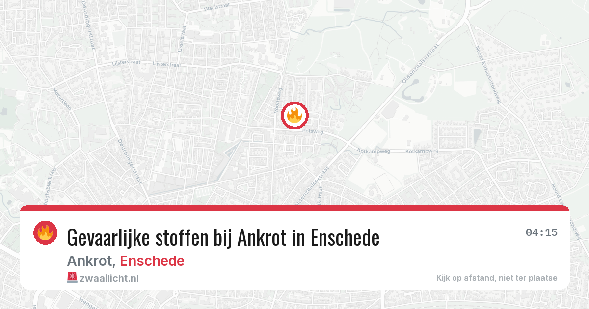 Gevaarlijke stoffen bij Ankrot in Enschede — 26 jun 2026