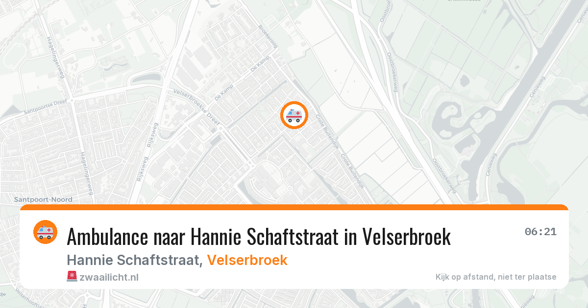 Ambulance naar Hannie Schaftstraat in Velserbroek — 28 mrt 2026