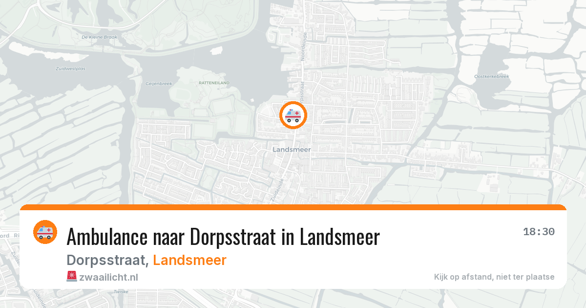 Ambulance naar Dorpsstraat in Landsmeer — 3 mei 2026