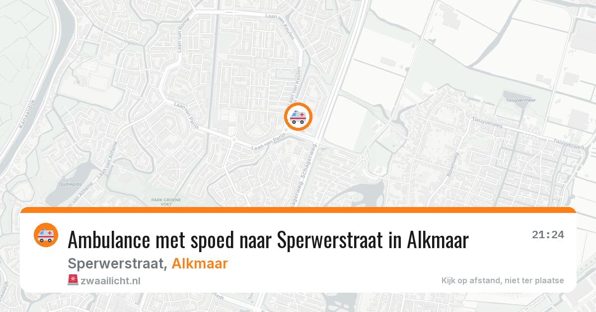 Ambulance met spoed naar Sperwerstraat in Alkmaar — 21 jan 2026