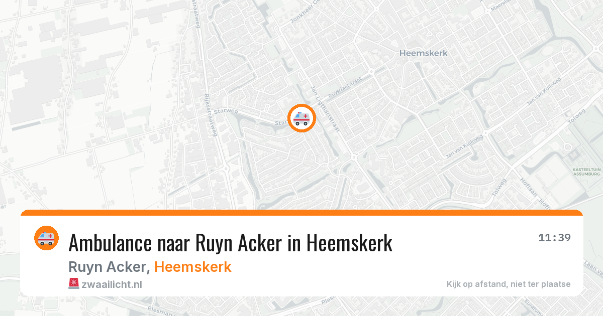Ambulance naar Ruyn Acker in Heemskerk — 5 jul 2026