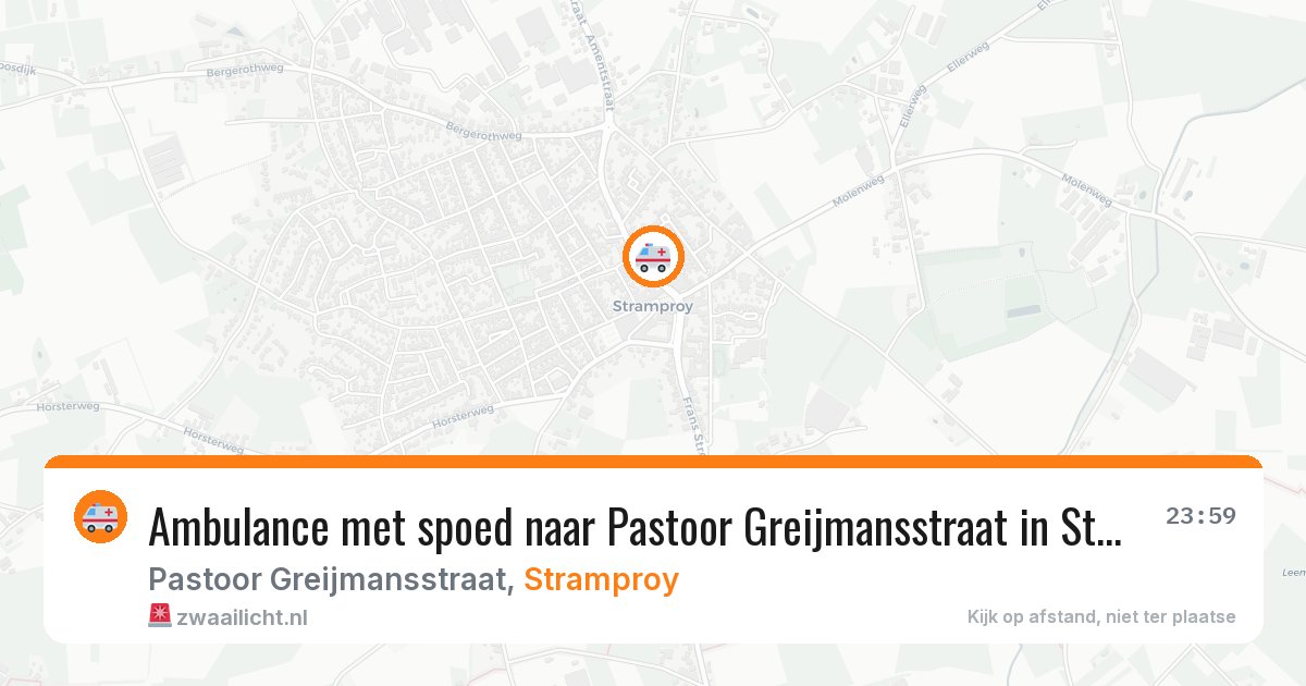 Ambulance met spoed naar Pastoor Greijmansstraat in Stramproy — 7 jun 2026