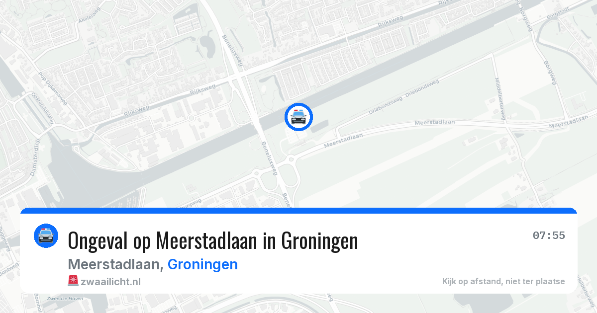 Ongeval op Meerstadlaan in Groningen — 30 jul 2026