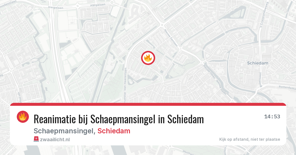 Reanimatie bij Schaepmansingel in Schiedam — 2 jun 2026