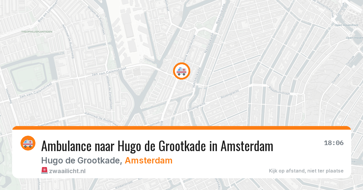Ambulance naar Hugo de Grootkade in Amsterdam — 6 mrt 2026