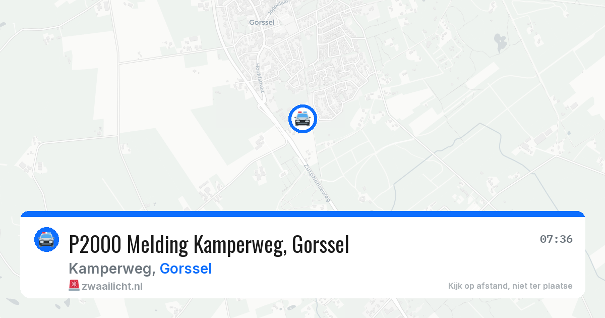 P2000 Melding Kamperweg, Gorssel — 23 jun 2026
