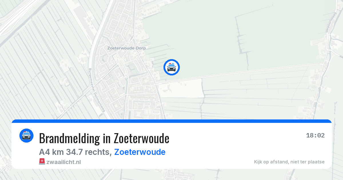 Brandmelding in Zoeterwoude — 10 jul 2026