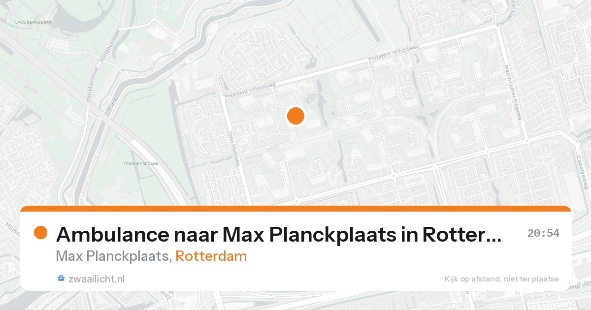 Ambulance naar Max Planckplaats in Rotterdam — 22 aug 2026